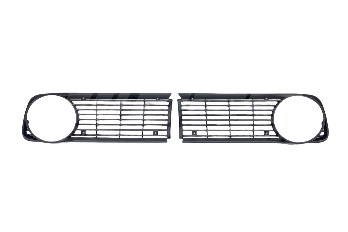 BMW 1502–2002 Black Plastic Front Side Grille Set (1973-On) - 51131826594 / 51131826593