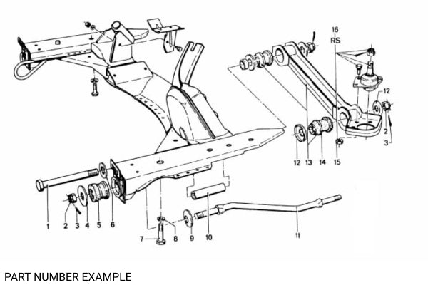 BMW 1502–2002 Front Control Arm - 31122614006 / 31131103804