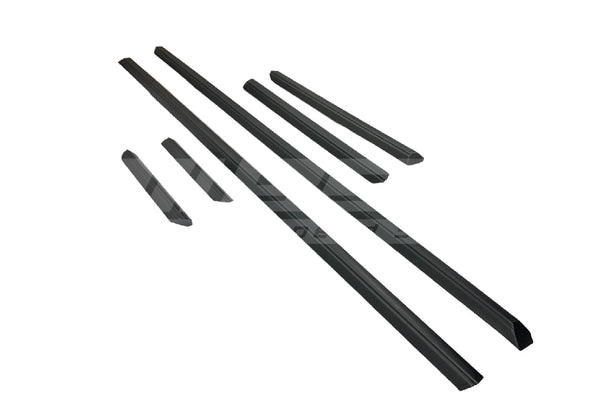BMW E30 Cabrio Lower Moulding Set – All Black (Profile B)