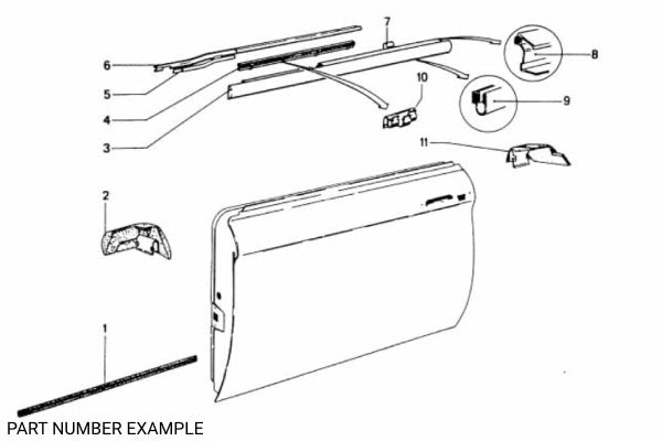 BMW 1502–2002 Chrome Front Window Outer Trim Set - 51211836291 / 51211836292 / 51211819328