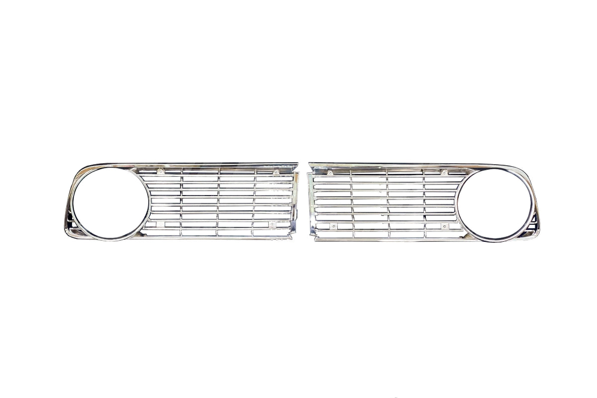 BMW 1502–2002 Chrome Plastic Front Side Grille Set (1973-On) - 51131826594 / 51131826593