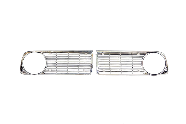 BMW 1502–2002 Chrome Plastic Front Side Grille Set (1973-On) - 51131826594 / 51131826593