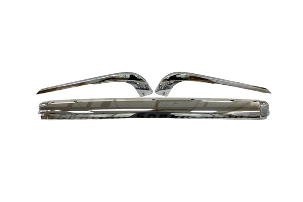 BMW 1502–2002 Late Chrome Rear Bumper Set - 51121815656 / 51121814703 / 51121814704