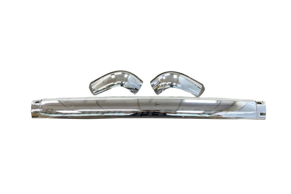 BMW 1502–2002 Early Chrome Rear Bumper Set (Modification) - 51121801250 / 51125470052 / 51125470053