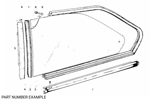 BMW 1502–2002 Chrome Rear Window Outer Trim Set - 51367441114 / 51367441115
