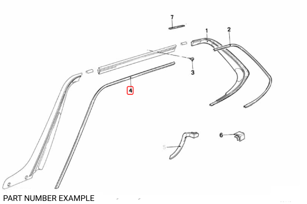 BMW E24 Front Window Chrome Trim Set - 51131839946 / 51131839945