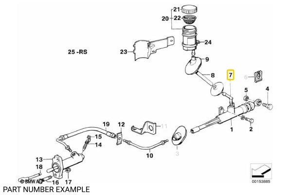 Genuine BMW Clutch Master Cylinder Input Connector Elbow for E30 – 21521154163