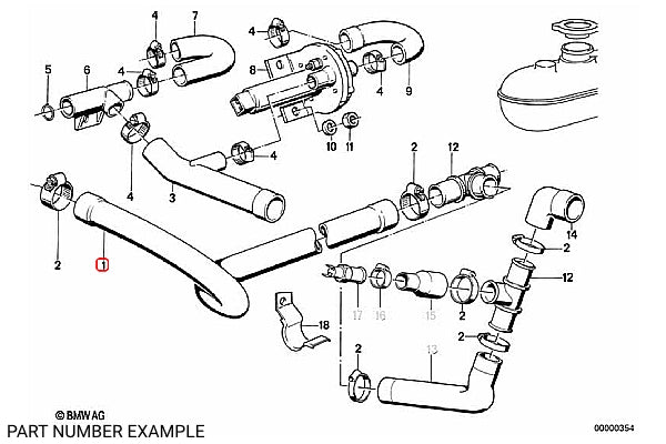 Genuine BMW Coolant Hose – 11531274210