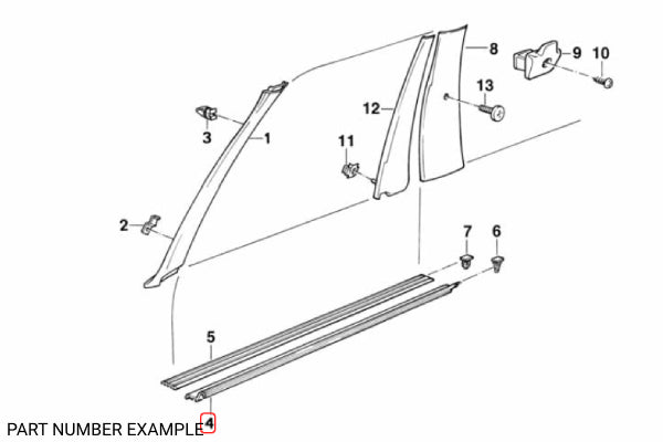 BMW E30 Coupe Door Sill Strip Set – All Years