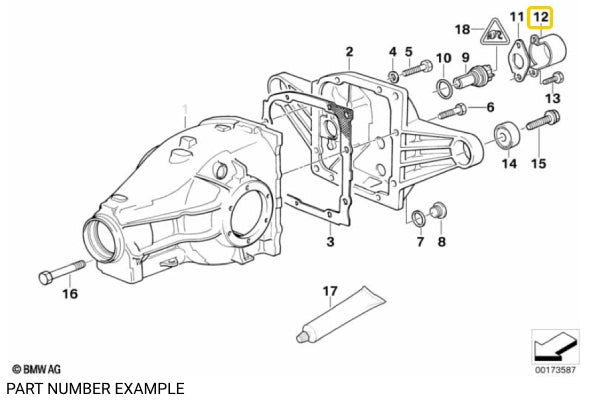 Genuine BMW Securing Plate for Diff Speed Sensor - 62161365817