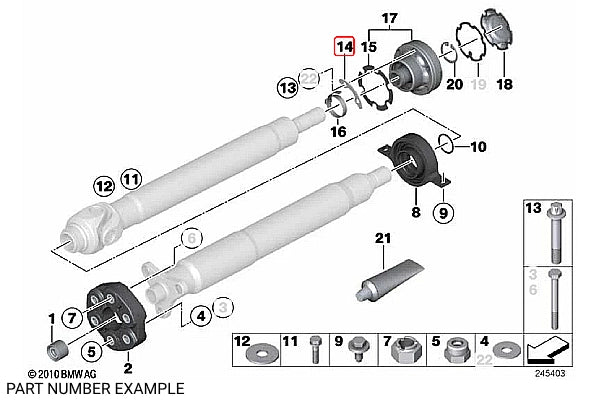 Genuine BMW Driveshaft / Rear Axle Reinforcement – 33207572717