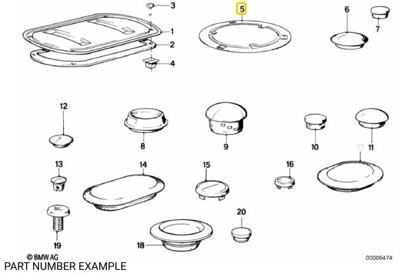 E30 144mm Floor Cover Rust Repair - 41128200462