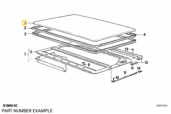 E30 Sunroof Panel - 54121906710