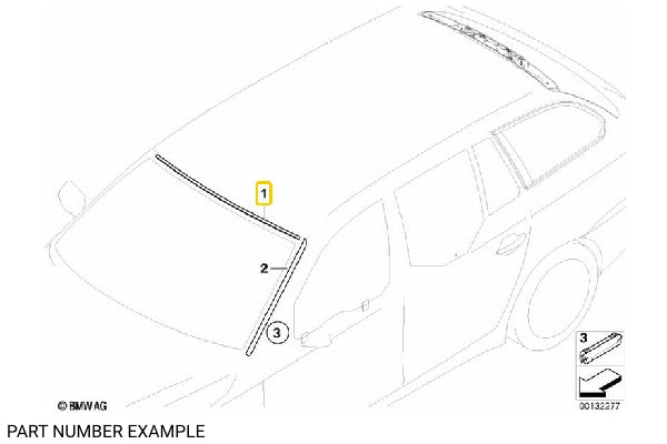Genuine BMW Windshield Trim Cover for E60 E61 - 51317166841