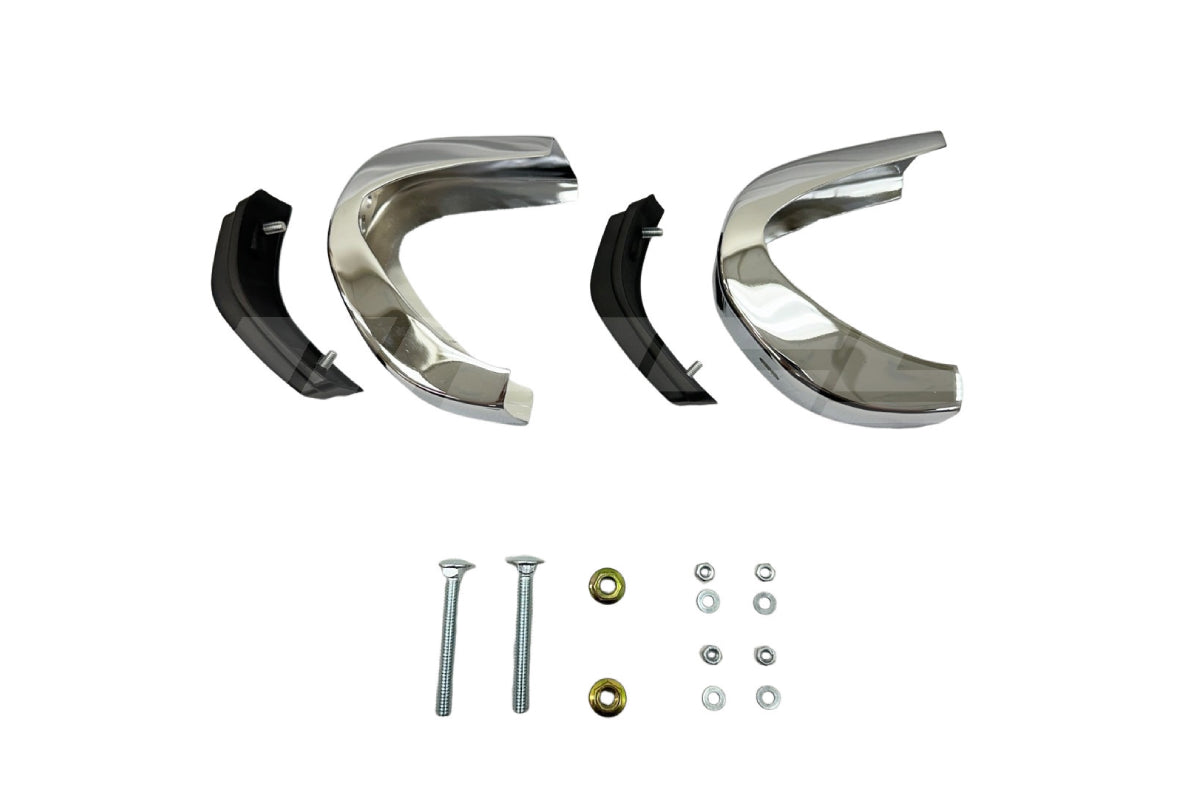 BMW 1502–2002 Early Front Bumper Overrider Set - 51111802617 / 51111802618 / 51115470016