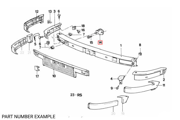 BMW E30 Early Euro Front Bumper Bracket Set - 51111888122
