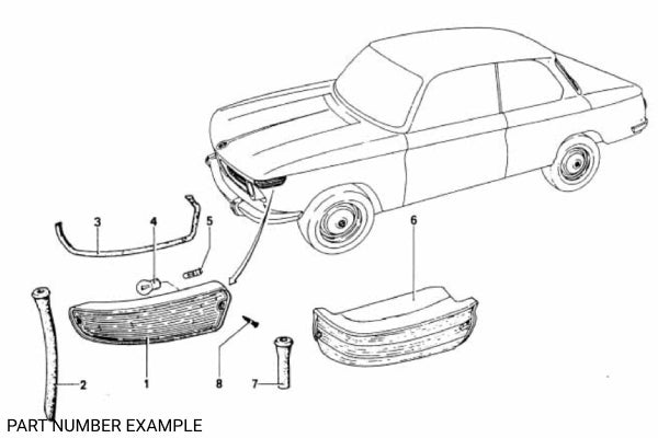 BMW 1502–2002 Euro-Spec Amber Flat Front Turn Signal Set - 63138454103 / 63138454102
