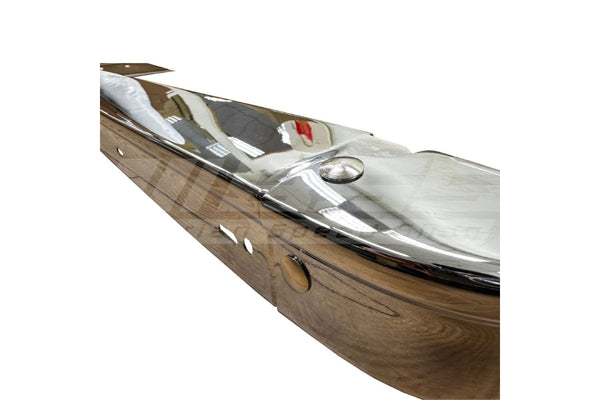 BMW E28 Euro Chrome Rear Bumper Set - 51121934665 / 51121867607 / 51121867608