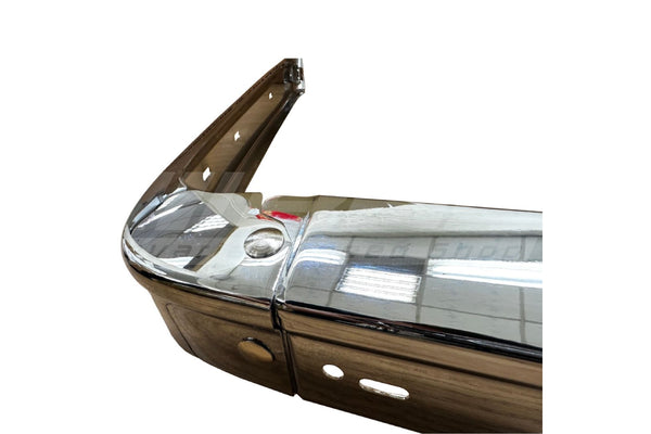 BMW E28 Euro Chrome Rear Bumper Set - 51121934665 / 51121867607 / 51121867608