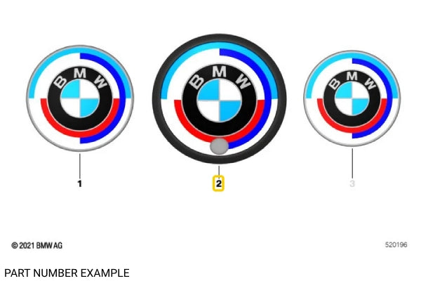 Genuine BMW 50th Anniversary M Heritage Edition Emblem 82mm - 51148087194