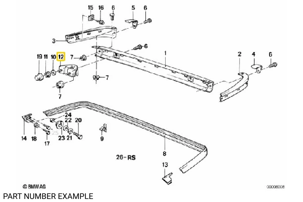 Genuine Euro Rear Bumper Bracket - 51121916597