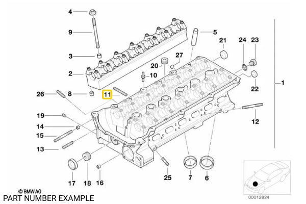 Exhaust Manifold Stud Bolt M7 x 42mm – 11121744057