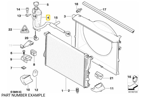 Genuine BMW Coolant Expansion Tank for E38 E39 - 17111436381