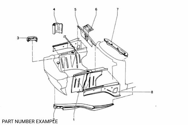 BMW 1502–2002 Front Inner Fender Supporting Strut LH - 41145403150