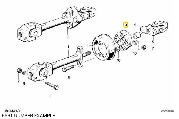Genuine BMW Steering Flex Joint for E30 RHD - 32311153993