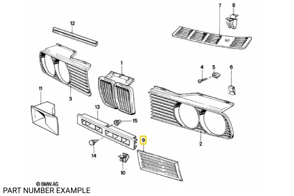 Genuine Fog Light Cover - Left - 51711979321