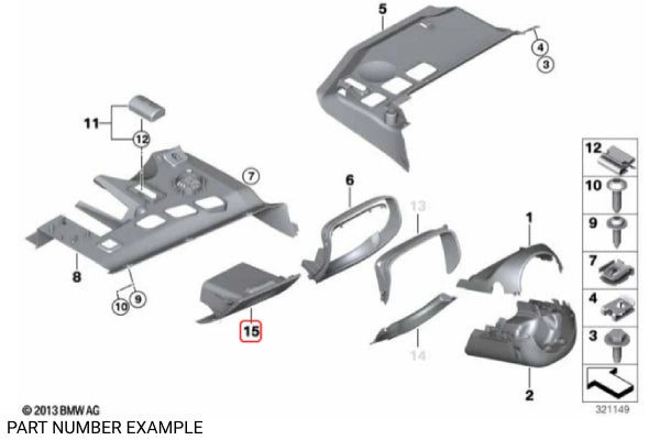 Genuine BMW Folding Storage Box (Schwarz) for Driver's Side - 51457141724 - E90 E91 E92 E93