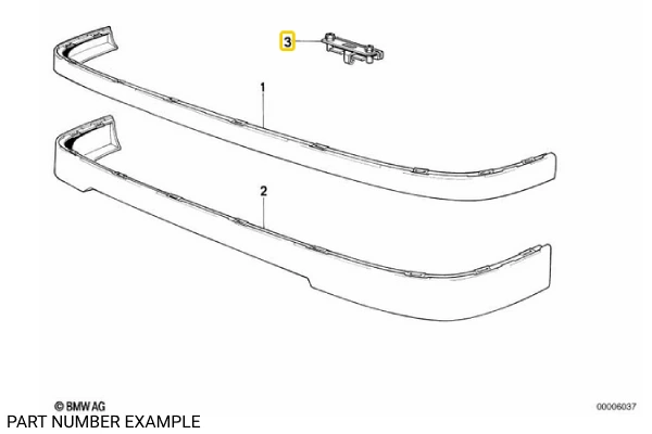 Genuine BMW Front Spoiler Clips for E30 - 51711945568