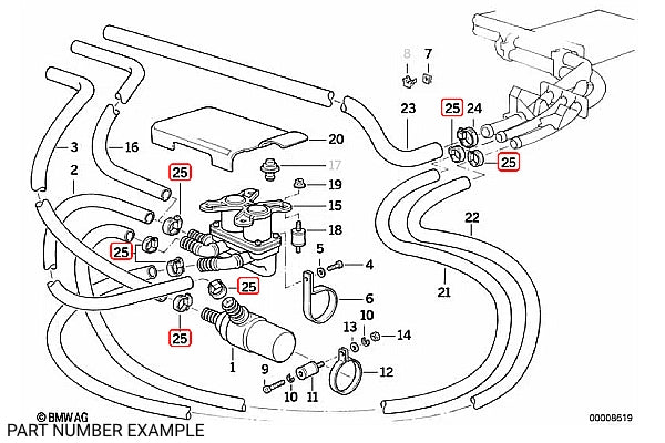 Genuine BMW Hose Clamp D=32-38mm – 07129952115