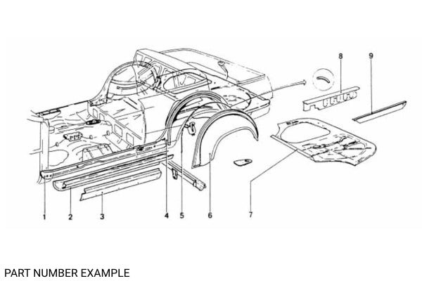 BMW 1502–2002 Right Inner Sill Panel - 41111829984