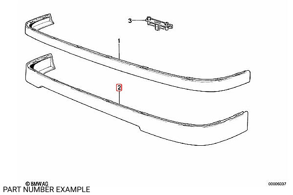 Genuine BMW 'IS' Lower Front Lip Spoiler for E30 – 51711968488