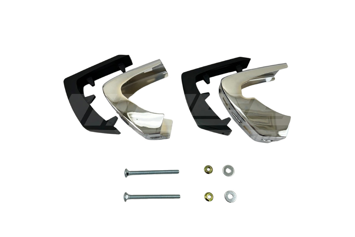 BMW 1502–2002 Late Front Bumper Overrider Set - 51111814701 / 51111814702 / 51111815484