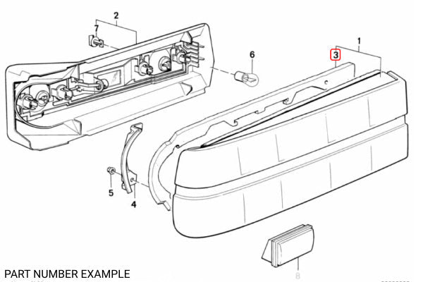 Late Model S2 Tail Light Gasket - 63211380419 - E30