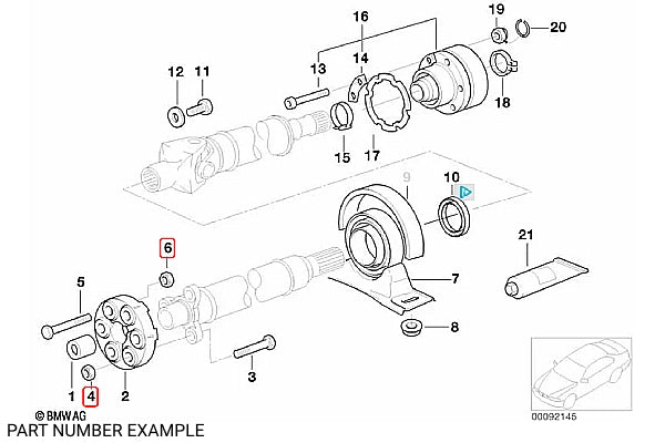 Genuine BMW Self Locking Hex Nut - 07129900047