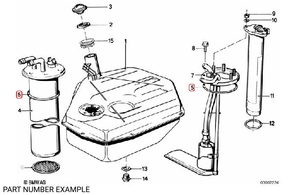 Genuine BMW Fuel Sender O-Ring (D=58.8 x 4.2) – 16111744369