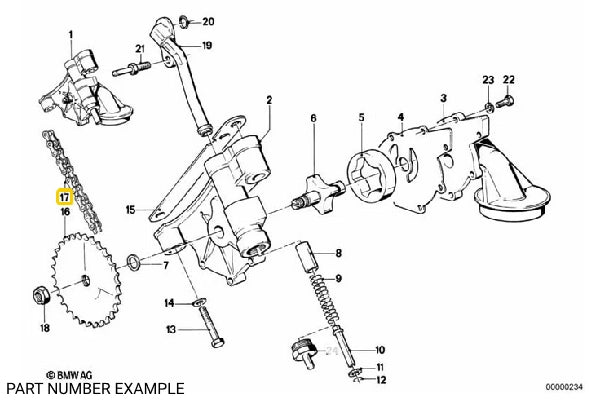 Genuine BMW Oil Pump Drive Chain for M10 M30 - 11411716989 - ***NLA***