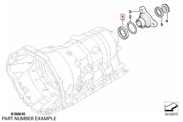Genuine BMW Automatic Gearbox Output Shaft Seal - 24137519344