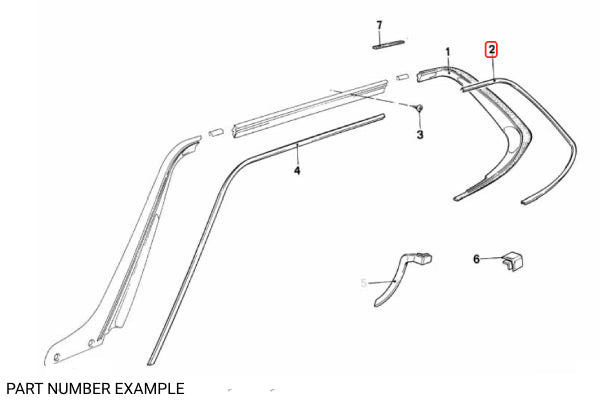 BMW E24 Rear Window Chrome Trim Set - 51131839948 / 51131839947