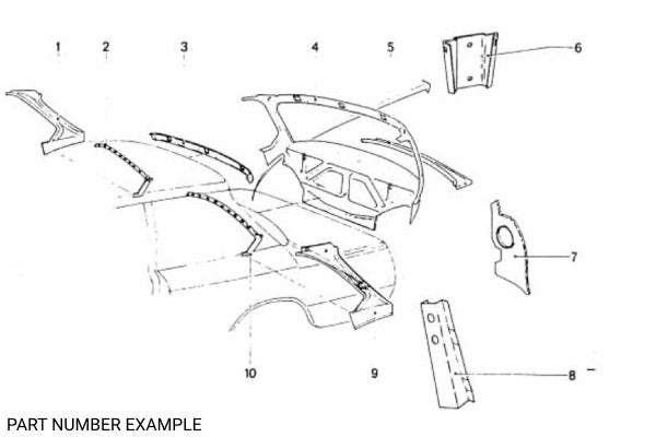 BMW 1502–2002 Rear Window Frame Lower Panel - 41321804746