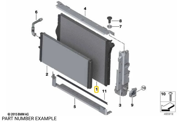 Genuine BMW Radiator for S55 - 17112284607