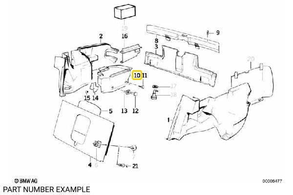 Genuine BMW Boot Battery Cover for E30 - 51471971556