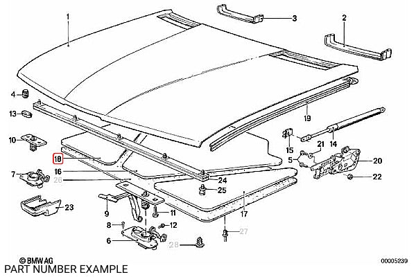 Genuine BMW LHS Bonnet Insulation for E28 – 51481881593