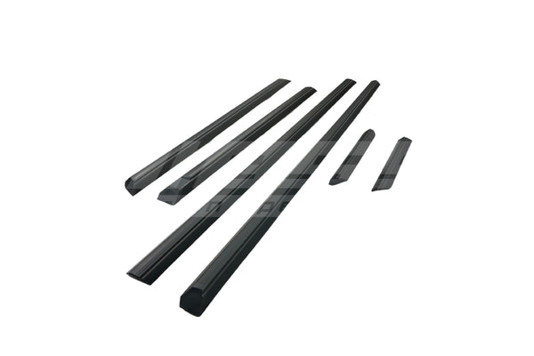 BMW E30 Sedan Late Lower Moulding Set – All Black (Profile B)