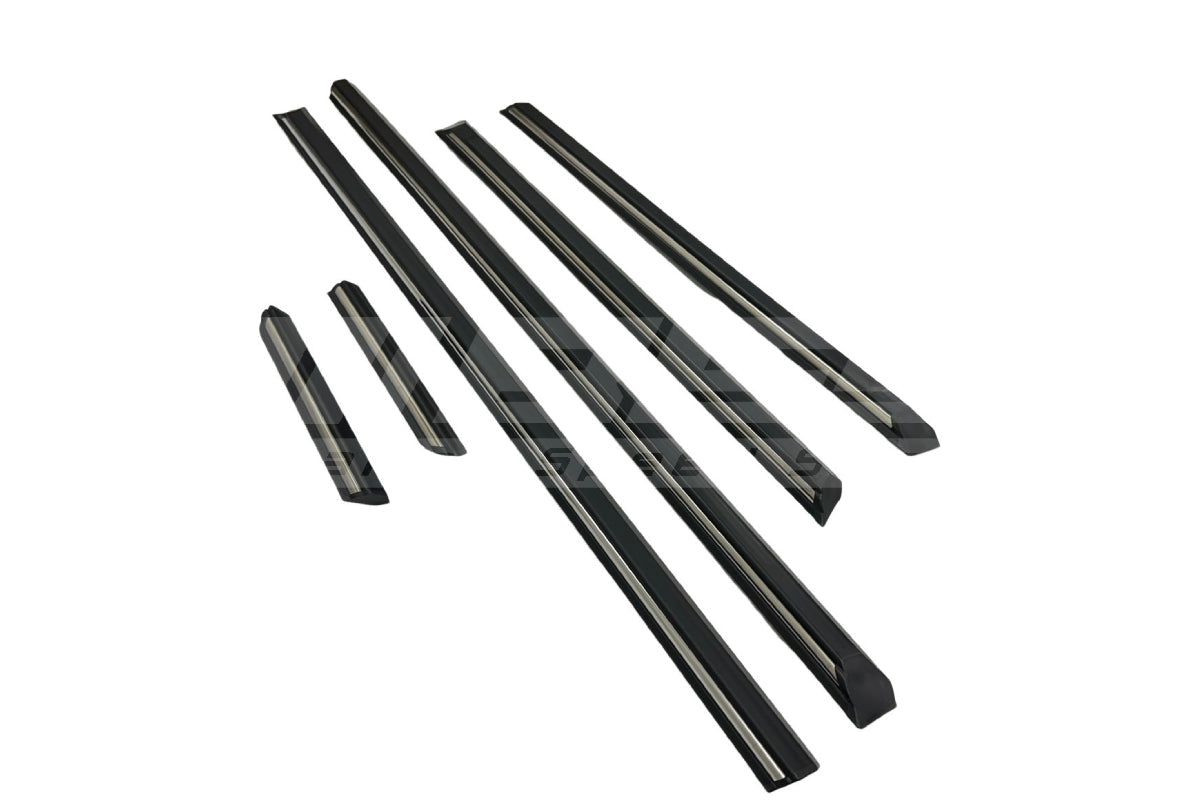 BMW E30 Sedan Early Lower Moulding Set – Chrome Insert