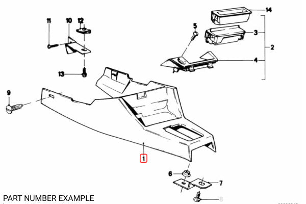 BMW E30 Rear Parcel Shelf Storage Partition (Anthracite) - 51161941830 ***IN DEVELOPMENT***