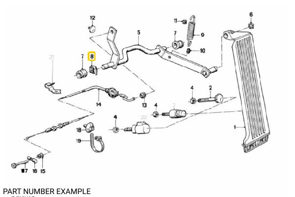 Genuine BMW Securing Clip / Circlip for Accelerator Pedal – 35211118373